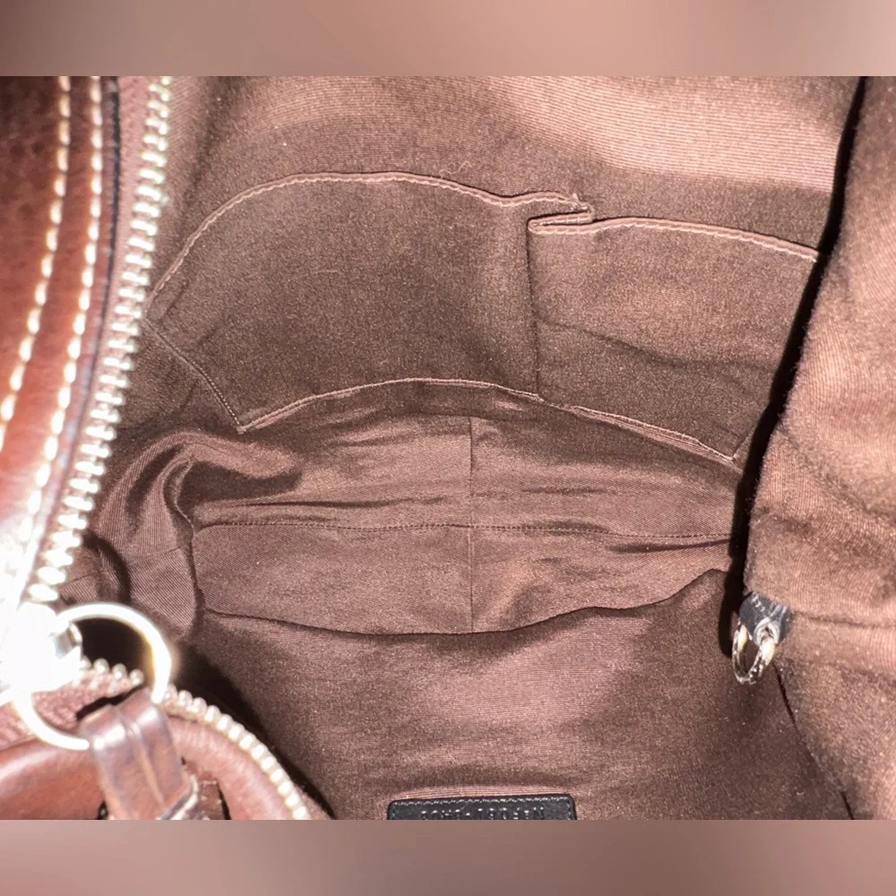 COACH SOHO F08A03 CHOCOLATE BROWN LEATHER LARGE HOBO BAG